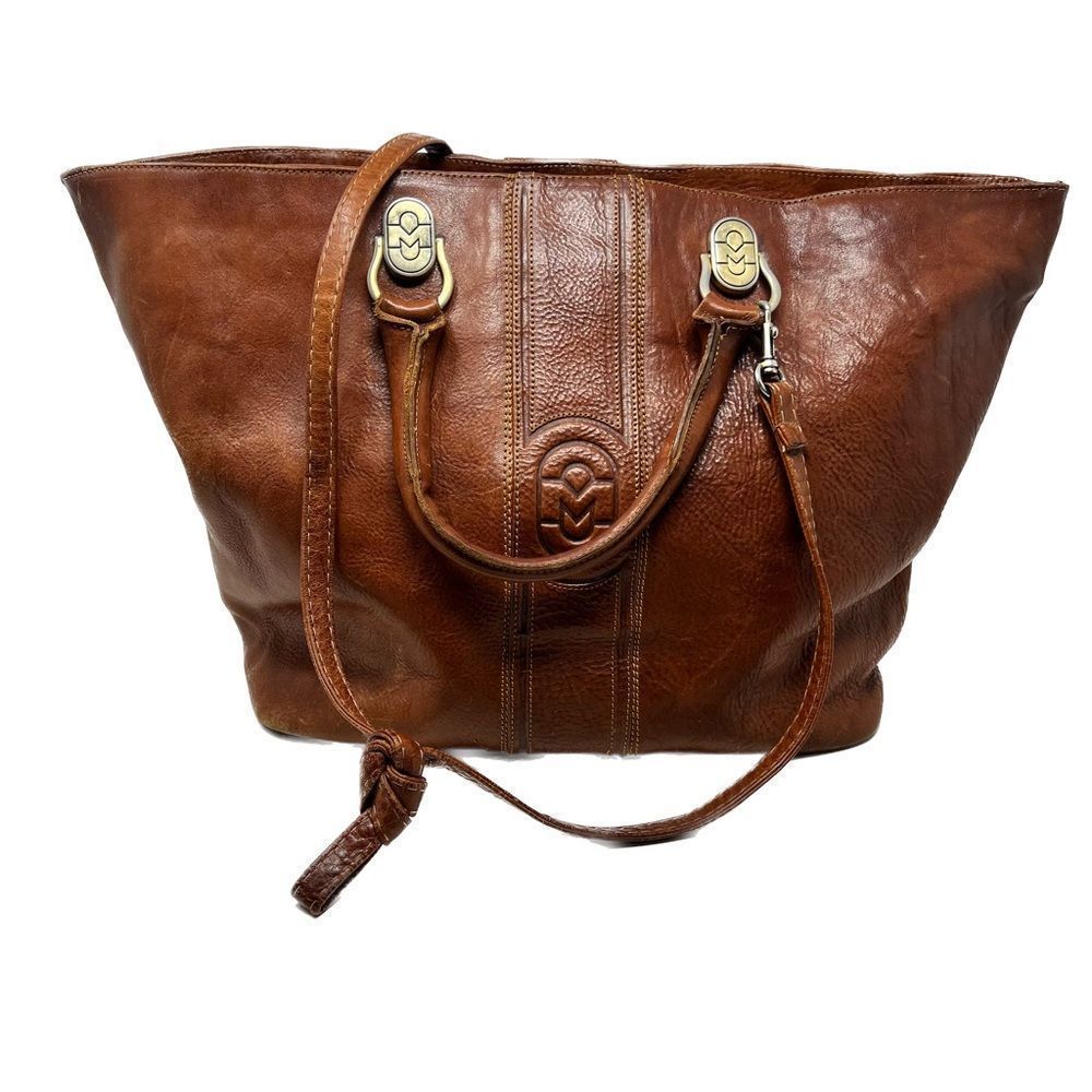 Marino Orlandi Brown Leather Satchel Tote